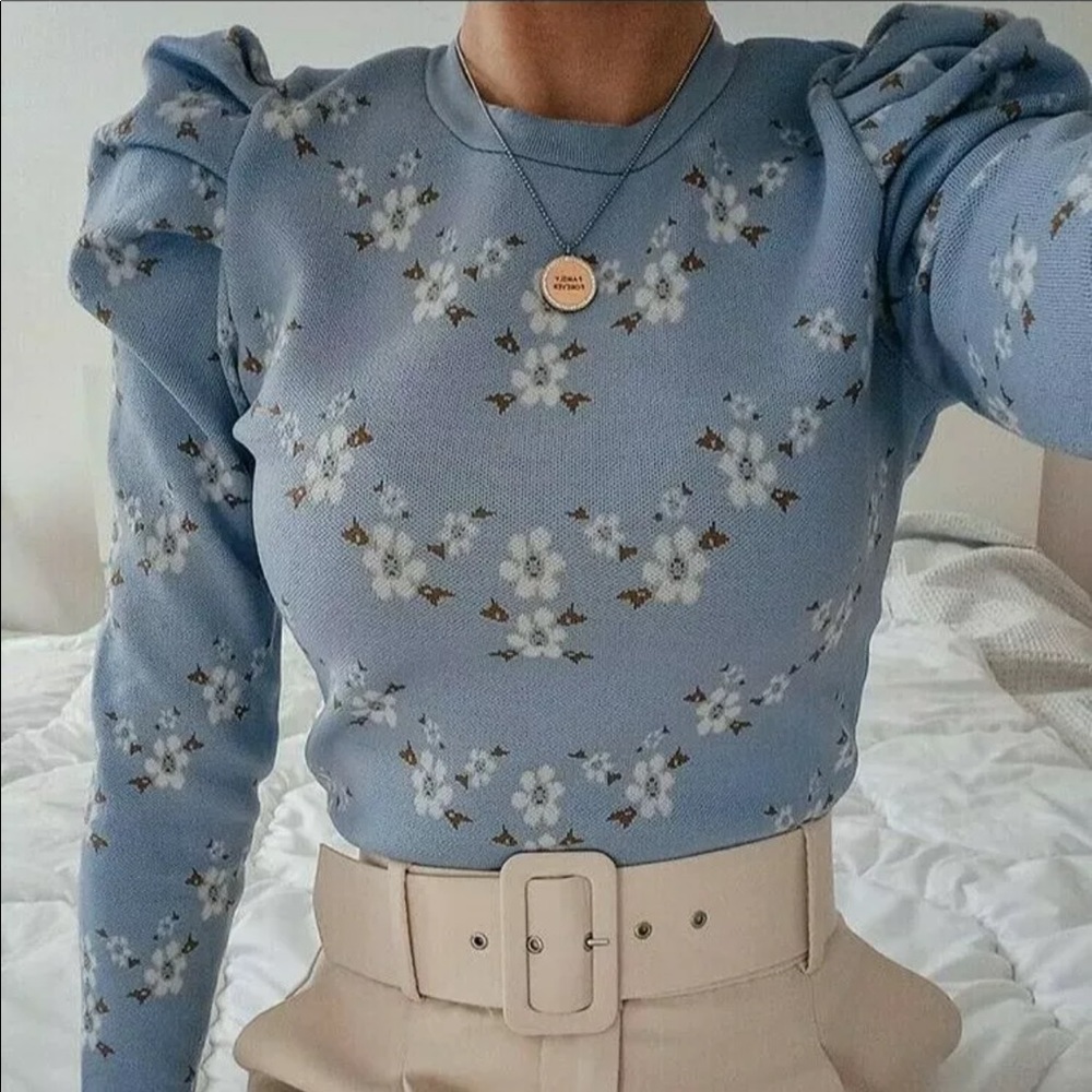 Zara floral knit sweater - Picture 6 of 13